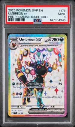 2025 POKEMON PRISMATIC EVOLUTIONS SUPER-PREMIUM COLLECTION UMBREON EX PSA 9 - Image 1
