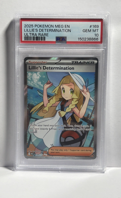 2025 Pokemon Mega Evolution Lillie's Determination Ultra Rare #169/132 PSA 10 - Image 1