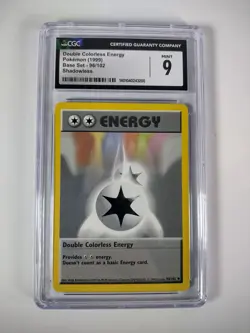CGC 9 Mint - 1999 Pokemon Base Set 96/102 Double Colorless Energy Shadowless - Image 2