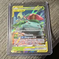 Pokemon Celebi & Venusaur GX Holo 1/181 Team Up Ultra Rare 270 HP - Image 1
