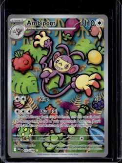 2025 Pokemon Phantasmal Flames Ambipom Illustration Rare #107/094 - Image 1