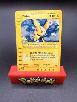 Pokemon TCG Pichu Holo Rare 22/165 Expedition WOTC E-Reader 2002 MP-f - Image 1