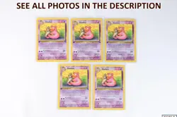 Pokemon Slowbro 1st Edition Fossil Set 43/62 Uncommon Lot of 5 NM LP (CS) - Image 1
