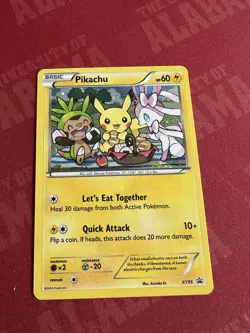 Pokemon TCG 2016 XY Black Star Promo Rare Holo Pikachu XY95 - Image 1