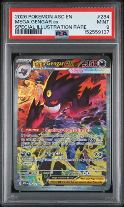 2026 POKEMON ASCENDED HEROES SPECIAL ILLUSTRATION RARE MEGA GENGAR EX PSA 9 - Image 1