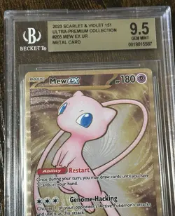 2023 Pokemon SV 151 Ultra Premium Collection Gold Metal Mew ex #205 BGS 9.5 RARE - Image 2