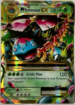 Pokemon TCG M Venusaur EX Ultra Rare Full Art Holo 2/108 Evolutions 2016 (NM) - Image 1