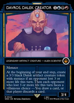 Davros, Dalek Creator: MtG Magic Commander Doctor Who Mythic SHOWCASE FOIL - Image 1