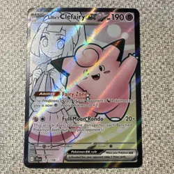 Pokemon TCG Lillie's Clefairy ex SV09 Ultra Rare Holo 173/159 Basic - Image 1