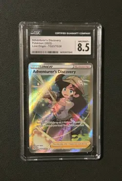 2022 Pokemon Adventurer's Discovery Full Art Lost Origin #TG23 Card - NM CGC 8.5 - Image 1