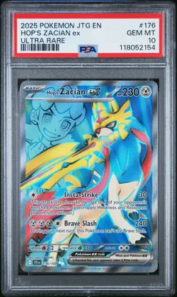 2025 POKEMON JTG EN-JOURNEY TOGETHER ULTRA RARE #176 HOP'S ZACIAN EX PSA 10 - Image 1