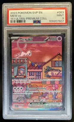 2023 Pokemon SV Black Star Promos Mew ex #053 PSA 9 - Image 1