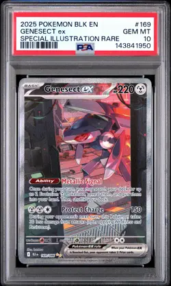 2025 POKEMON BLK EN-BLACK BOLT SPECIAL ILLUSTRATION RARE #169 GENESECT EX PSA 10 - Image 1
