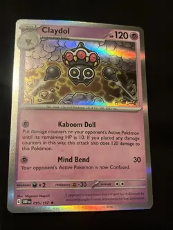 Claydol 095/197 Sv03: Obsidian Flames Reverse Holo NM Pokemon TCG Card - Image 1