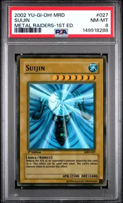 2002 YU-GI-OH! MRD-METAL RAIDERS 1ST ED #027 SUIJIN PSA 8 - Image 1