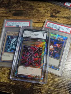 Yugioh Red-Eyes Black Dragon RA03 + LC01 + Blue-Eyes LDS2 Graded - Image 1