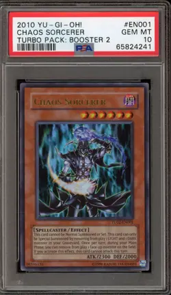 Yu-Gi-Oh! Chaos Sorcerer Turbo Pk. Booster 2 Ultra Rare TU02-EN001 PSA 10 - Image 1