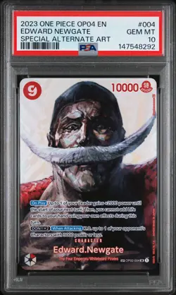 2023 ONE PIECE OP04-KINGDOMS OF INTRIGUE #004 EDWARD NEWGATE PSA 10 - Image 1
