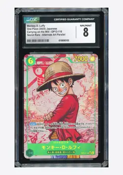 One Piece CGC 8 Monkey D Luffy SR Alternate Art 2025 OP13-118 OP13 Japanese - Image 1