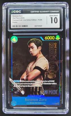 2024 ONE PIECE RORONOA ZORO LIVE ACTION PROMO P-056 CGC 10 TL3 - Image 1