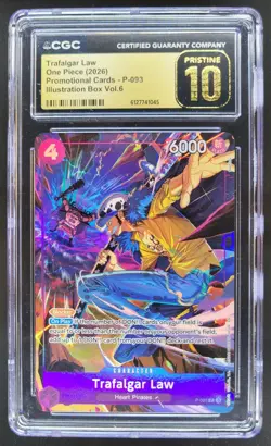 2026 ONE PIECE TRAFALGAR LAW PROMO ILLUSTRATION BOX P-093 CGC 10 PRISTINE TL3 - Image 1