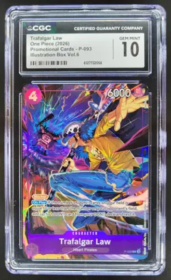 2026 ONE PIECE TRAFALGAR LAW PROMO ILLUSTRATION BOX P-093 CGC 10 TL3 - Image 1