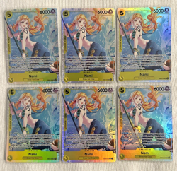 PLAYSET Nami EB03-053 SR One Piece TCG SR x6 CLEAN LOT 6X Nami SR EB03 Yellow - Image 1