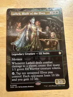 x1 Lathril, Blade of the Elves FDN Foundations MTG 349 RARE BORDERLESS M/NM 1x - Image 1