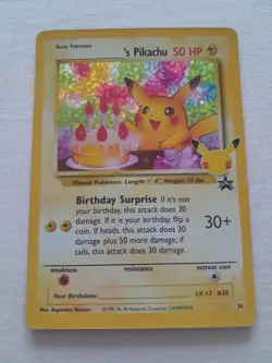 Pokemon Celebrations Classic Collection Birthday Pikachu Card - Image 1