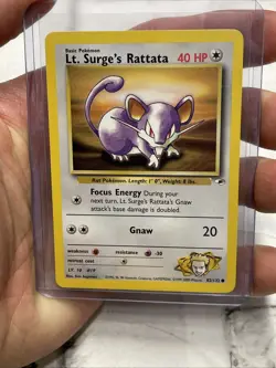 LT. SURGE'S RATTATA - 82/132 - Gym Heroes - Pokemon Card - NM Vintage Nintendo - Image 1