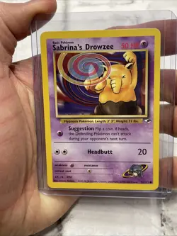 Sabrina's Drowzee 92/132 Common Gym Heroes Pokemon Card Vintage Nintendo NM Vtg - Image 1