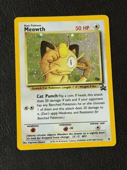 Meowth Promo 10 - Black Star GB Game Boy Stamped - Holo Rare Pokemon Card - Image 1