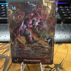 Digimon Card Game Styracomon BT24-018 SR Alternate Art NM - Image 1