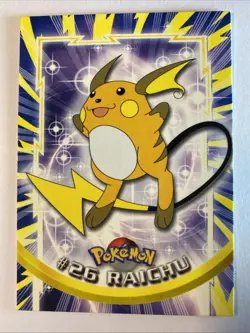 RAICHU #26 Pokemon Card TCG Topps TV Animation - Image 1