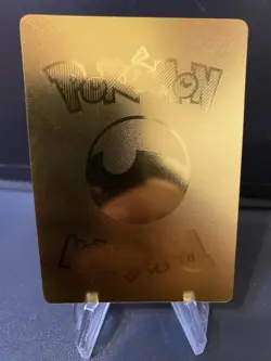 M Hybrid Typhlosion EX Gold Foil Fan Art Pokemon Display Card - Image 2
