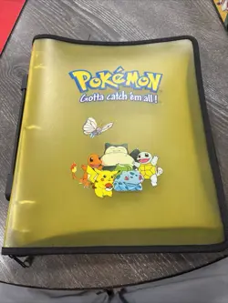 Pokemon Zip Binder Ring Original Album Holds Cards 1999 Toysite A4 9 Pocket - Image 1