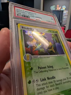 2004 Ex Fire Red & Leaf Green Holo Beedrill #1/112 SWIRL PSA 7 NM Pokemon Card - Image 5