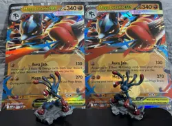 Pokemon Mega Lucario Jumbo Card + Mega Lucario Figure Lot – NM Condition - Image 3
