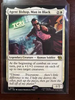 MTG Teenage Mutant Ninja Turtles #0002 Agent Bishop, Man In Black RARE - Image 1