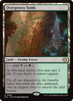 Overgrown Tomb (REGULAR) x1 - MTG Lorwyn Eclipsed ECL #266 - Image 1