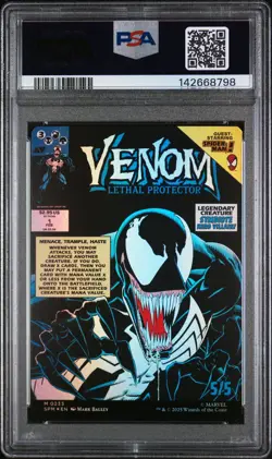 2025 MTG MARVEL'S SPIDER-MAN BORDERLESS EDDIE BROCK/VENOM LETHAL PROTECTOR PSA 9 - Image 2