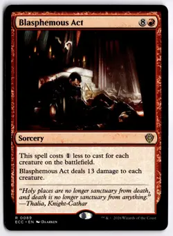 Blasphemous Act NM ECC Commander: Lorwyn Eclipsed MTG - Image 1