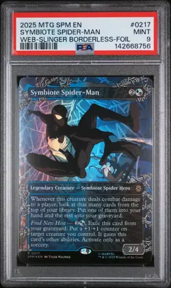 2025 MTG MARVEL'S SPIDER-MAN #0217 SYMBIOTE SPIDER-MAN PSA 9 - Image 1