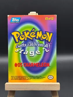 1999 Topps Pokemon The First Movie #E5 of 12 Charmeleon (Evolution) Blue Logo Y9 - Image 2