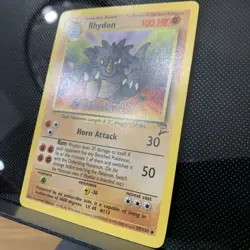 Pokemon TCG Rhydon Base Set 2 59/130 Kagemaru Himeno NM Vintage Card - Image 2