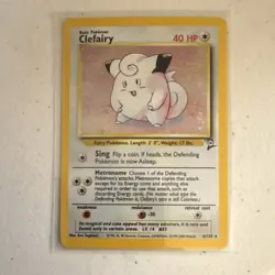 Pokemon TCG Clefairy 6/130 Base Set 2 Holo Rare Holo 40HP Wizards of the Coast - Image 1