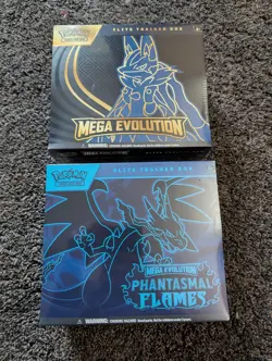 Pokemon Elite Trainer Box ETB Lot Phantasmal Flames And Mega Evolution Lucario - Image 1