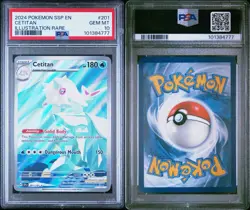 Cetitan 201/191 IR Illustration Rare Surging Sparks SV08 Pokemon TCG PSA 10 - Image 3