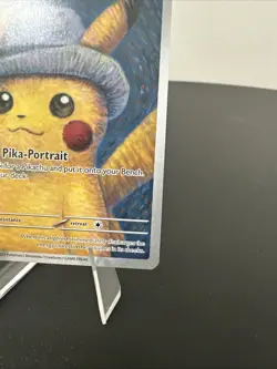 Pokemon Pikachu TCG Grey Felt Hat #085 Promo Van Gogh Pikachu - Image 3