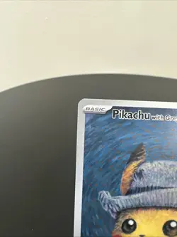 Pokemon Pikachu TCG Grey Felt Hat #085 Promo Van Gogh Pikachu - Image 5